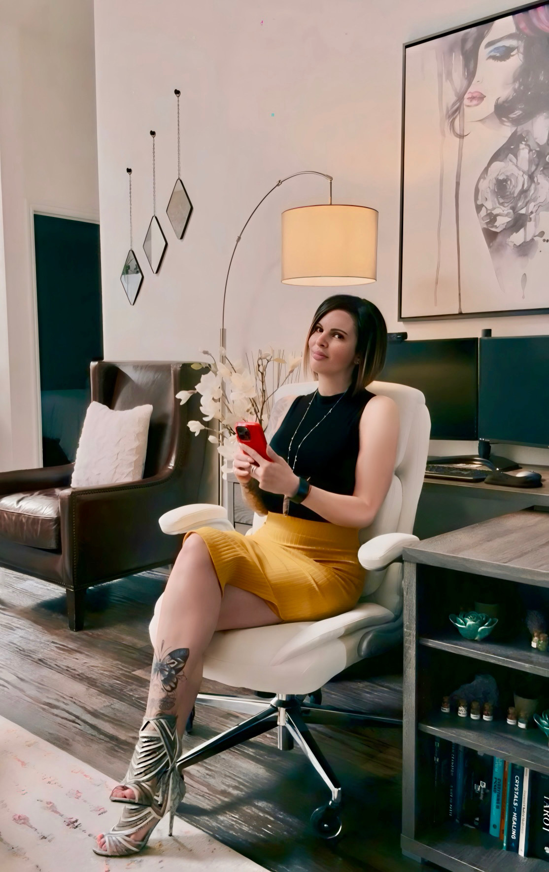 Jen Kourtei seated in her office